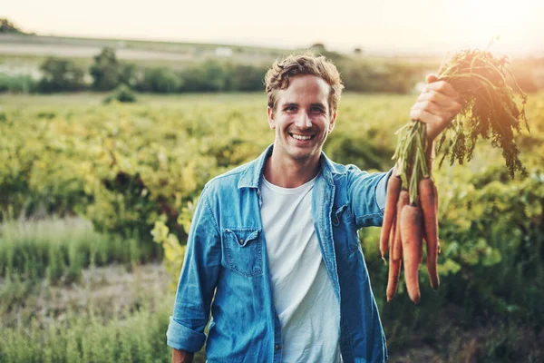 What Hard Work Has Created Cropped Portrait Handsome Young Man — Stockfoto