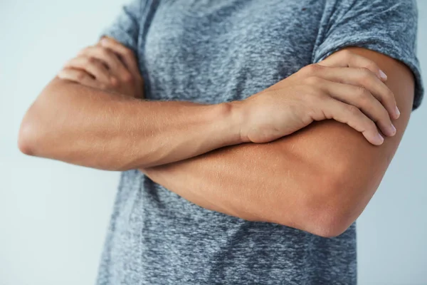 You Dont Want Mess Him Closeup Shot Unrecognizable Man Standing — Stok fotoğraf