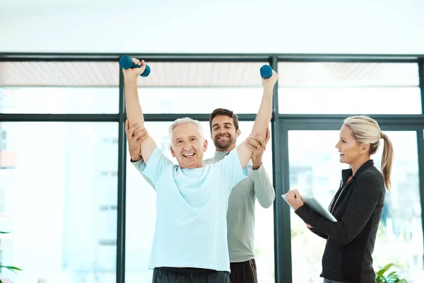 Lets Help You Move More Freely Physiotherapists Working Senior Therapist — Stockfoto