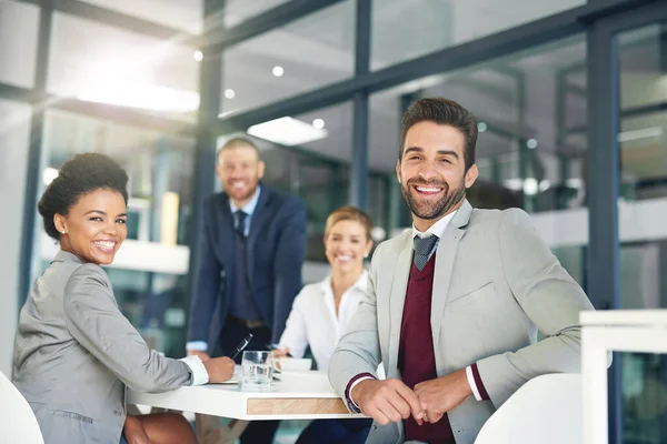 Were Team Leading Professionals You Can Count Portrait Group Businesspeople — Fotografia de Stock