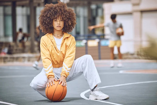 Cool Basketball Player Funky Confident Hipster Attitude Ready Game Fun — Stockfoto