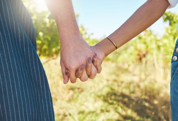 Love Support Couple People Holding Hands Solidarity Respect Trust Unity — Photo