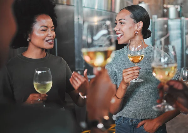 Women Diversity Friends Wine Tasting Countryside Farm Alcohol Drink Glass — Photo