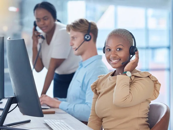 About us, call center and contact us for our customer support desk to help you with insurance loans. Thank you, telemarketing and happy customer service consultant agent with a smile and headset.