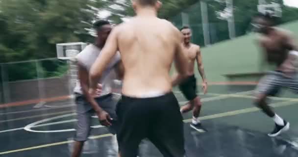 Basketball Workout Sport Team Exercise Sports Fitness Teamwork Health Goal — Vídeos de Stock