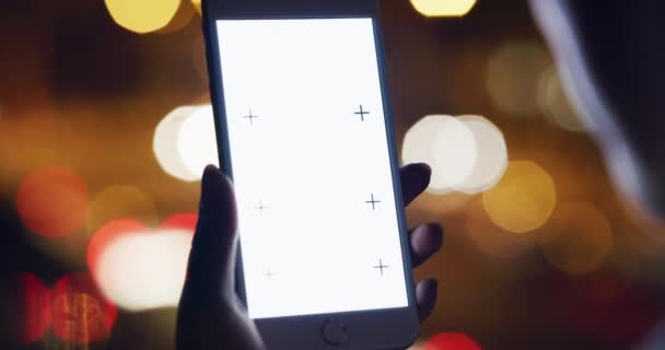 Mockup Phone Communication Mobile Screen Marketing Advertising Design Tracking Markers — Vídeo de stock