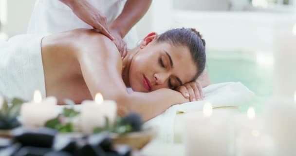 Relax Spa Luxury Body Massage Treatment Wellness Health Beauty Salon — Stock Video