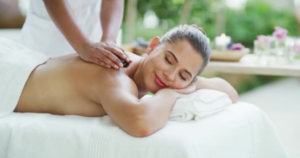Relax Beauty Spa Massage Woman Luxury Spa Treatment Resort Wellness — Vídeo de stock