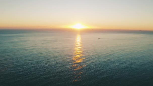 Waves Sea Ocean Texture Sunrise Sunset Sky Background Mockup Space — Video Stock