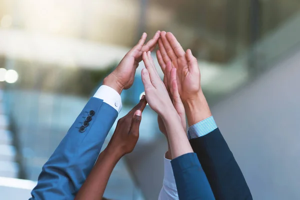 United Success Group People Putting Hands Together Unity — Foto Stock