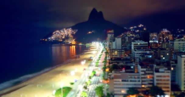 Coastal Cityscape Timelapse Beach City Buildings Popular Tourist Vacation Destination — Wideo stockowe