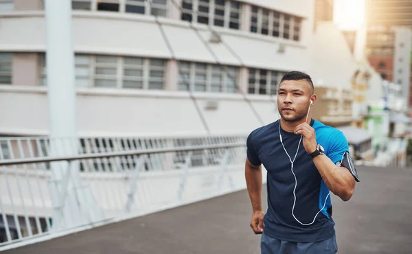 Just Keep Running Young Man Out Run City —  Fotos de Stock