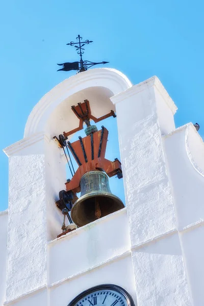 Church tower Mijas - old city of Andalusia , Spain. Church tower in the beautiful mountain city of Mijas, Andalusia, Spain