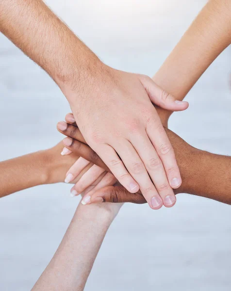 Support Hands Solidarity Team Building Collaboration People Together United Trust — Stock Photo, Image