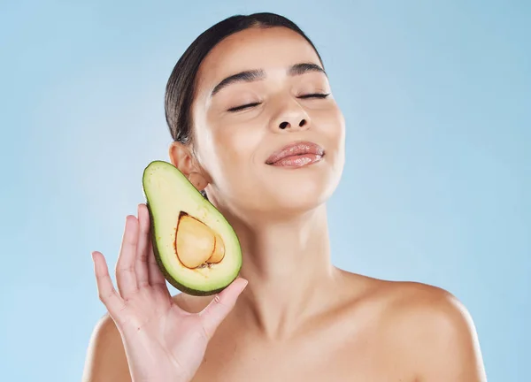 Avocado Skincare Woman Beauty Natural Cosmetic Wellness Healthy Diet Feminine — Foto de Stock