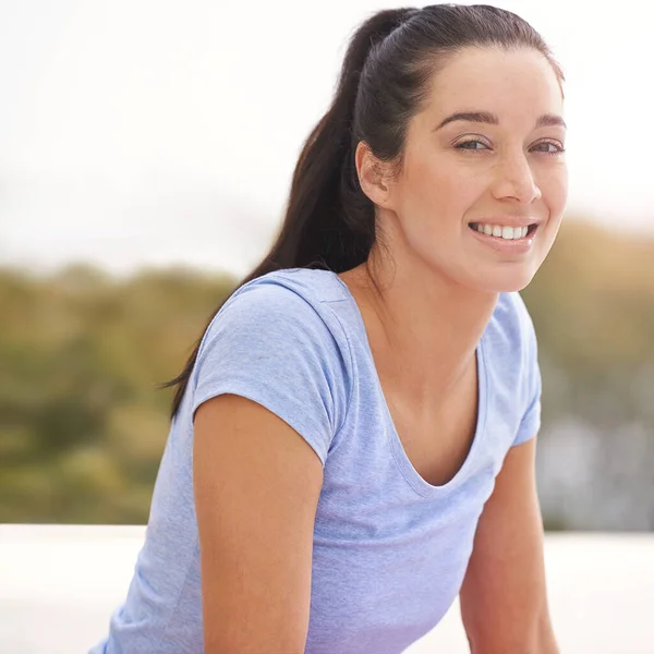 Looking Forward Great Work Out Cropped Portrait Young Woman Doing — Stockfoto