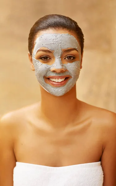 Perfect Skin Starts Here Young Woman Enjoying Skincare Treatment Spa — Stock fotografie