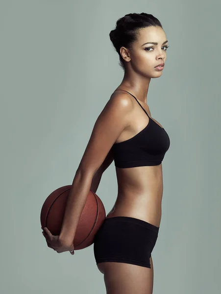 Staying Healthy Fit Ball Your Court Studio Shot Fit Young — Stock Photo, Image