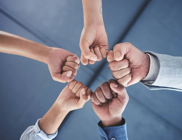 Team Success Motivation Fist Bump Business People Teamwork Work Support — Φωτογραφία Αρχείου