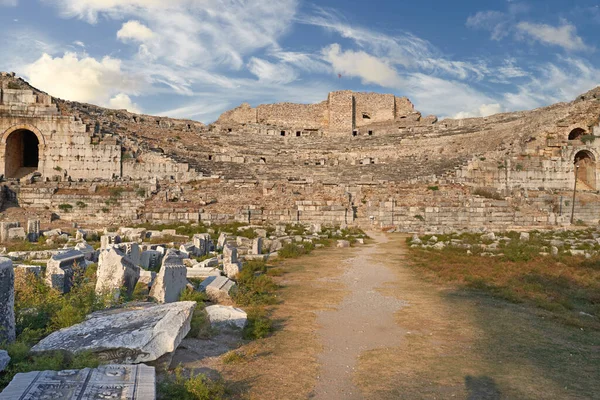 Miletus Ancient City Amphitheater Turkey Photo Miletus Miletus Ancient Greek — Foto Stock