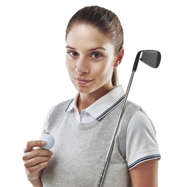 Best Youve Gotta Play Best Studio Shot Young Golfer Holding — Stock Photo, Image