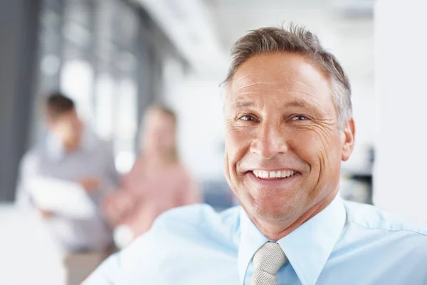 Suo Atteggiamento Gli Dato Molti Successi Ritratto Senior Business Manager — Foto Stock