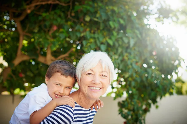 I love my grandma. Cropped portrait of a senior woman bonding with her grandson