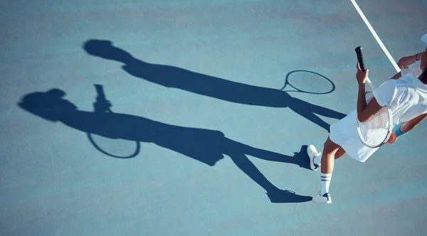 Теніс Спорт Люди Подвір Сонці Силуетом Або Тіні Маком Активна — стокове фото