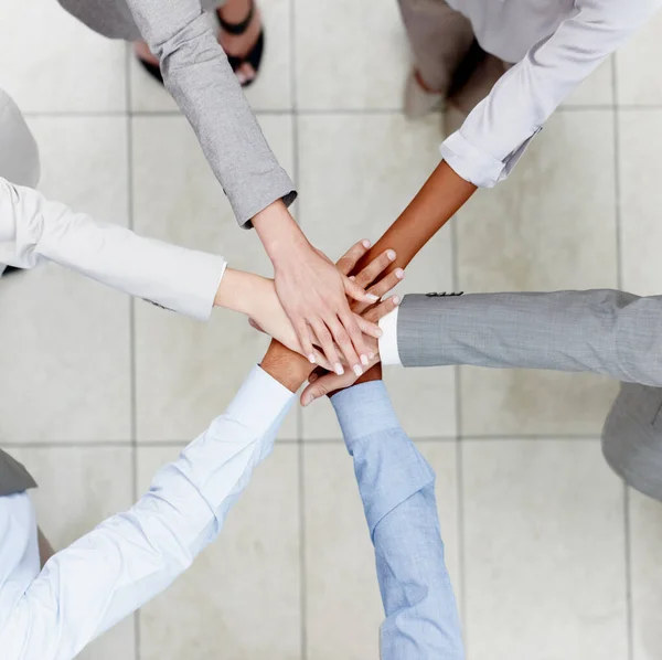 Travailler Ensemble Comme Une Seule Équipe Affaires Vue Ensemble Collègues — Photo