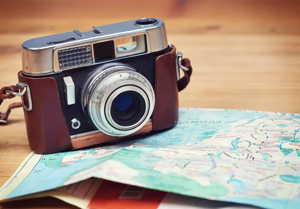 Está Hora Ver Vistas Capturá Las Close Tiro Uma Câmera — Fotografia de Stock