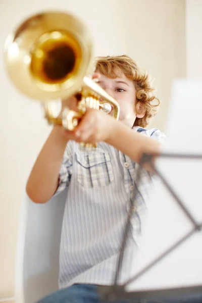 You Know Youre Amazing Blow Your Own Trumpet Cute Little — Stock Photo, Image