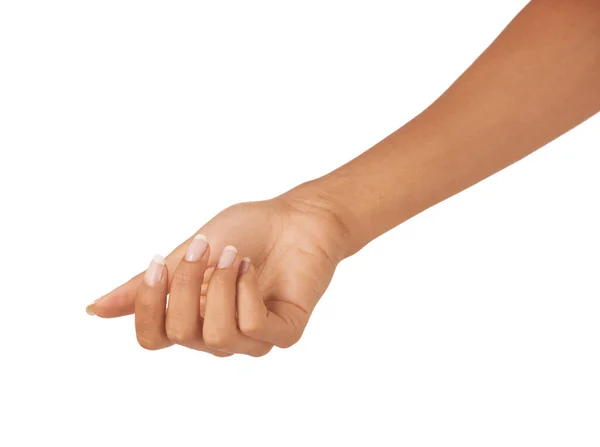 Шкіра Така Здорова Гладка Молода Жіноча Рука Ізольована Білому Тлі — стокове фото
