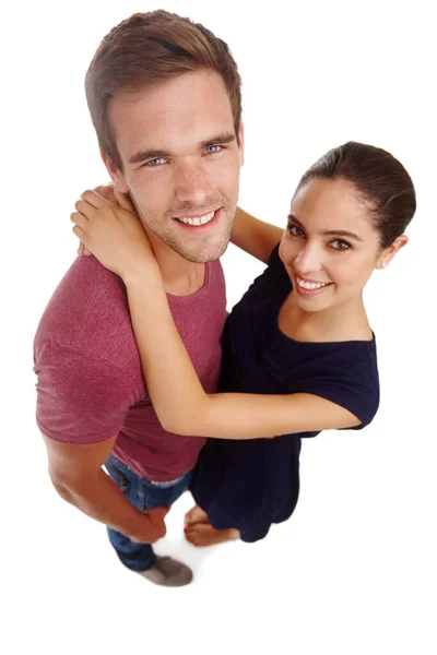 Get Close Someone Special Studio Portrait Attractive Young Couple — Stock Photo, Image