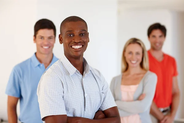 Encanta Trabajar Con Estos Tipos Retrato Hombre Negocios Guapo Ropa — Foto de Stock