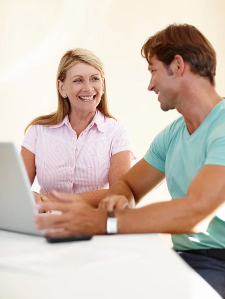 You Should See Man Woman Talking Office — Stock Photo, Image