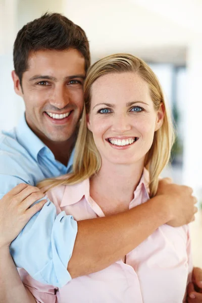 Holding Her Tight Never Letting Romantic Shot Couple Embracing Intimately — Stock Photo, Image