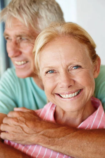 Miglior Marito Sempre Una Coppia Matura Casa — Foto Stock