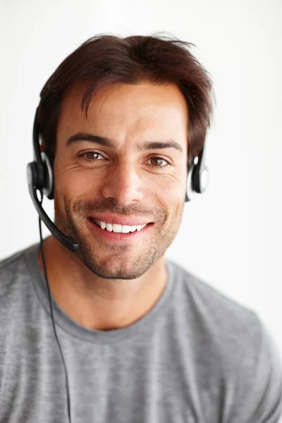 Pleased Have Helped You Young Customer Service Agent Office — Stock Photo, Image