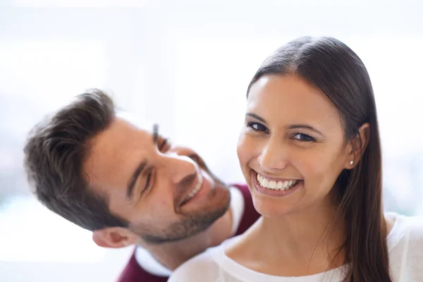 Nós Dois Jovem Casal Afectuoso Passar Tempo Qualidade Juntos — Fotografia de Stock