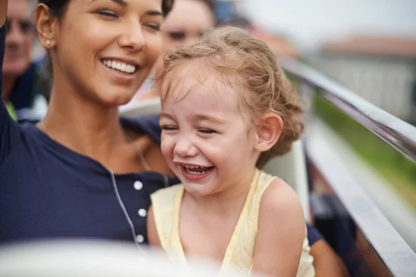 Reis Delen Dubbel Leuk Een Moeder Dochter Hebben Een Goede — Stockfoto