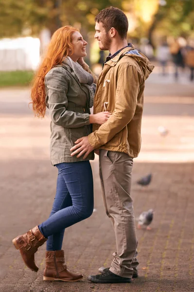 You Love Feel Happy Young Couple Getting Lost Each Others — Stock Photo, Image