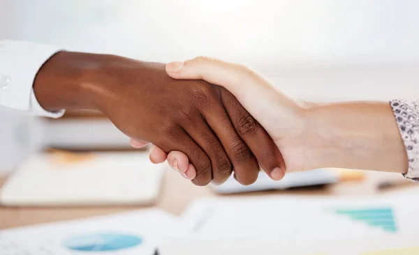Welcome shaking hands, business meeting and consulting contract deal, agreement and partnership collaboration in office. Handshake for team promotion, hr opportunity and support in b2b sales success.