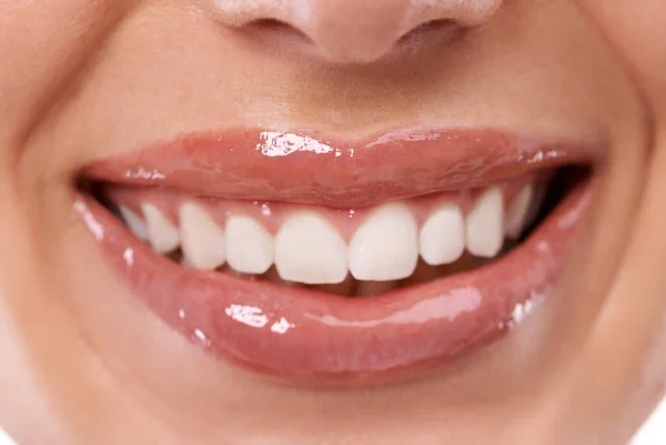 Thats Perfect Smile Womans Mouth Teeth — Stock Photo, Image