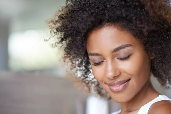 Pele Lisa Nunca Sentiu Melhor Uma Jovem Mulher Atraente Com — Fotografia de Stock