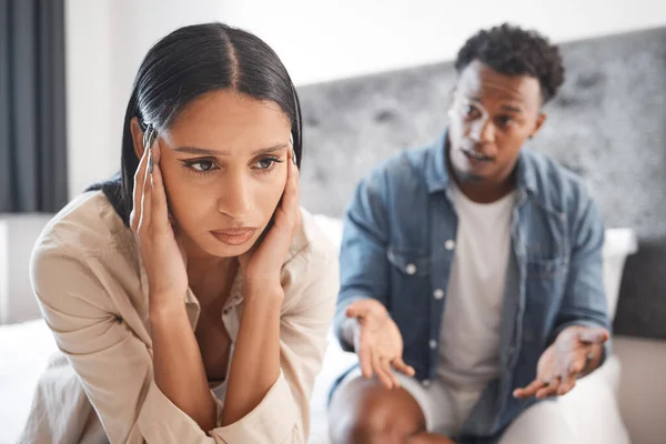 Par Slagsmål Äktenskap Depression Och Skilsmässa Stress Ångest Från Psykisk — Stockfoto