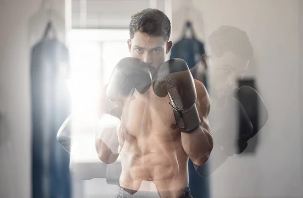Fitness Exercise Motion Blur Sports Man Action Training Gym Mma — Stock Photo, Image