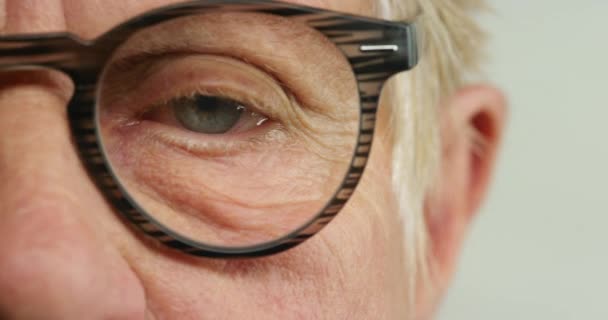 Yeux Vision Lunettes Avec Œil Aîné Chez Optométriste Opticien Pour — Video