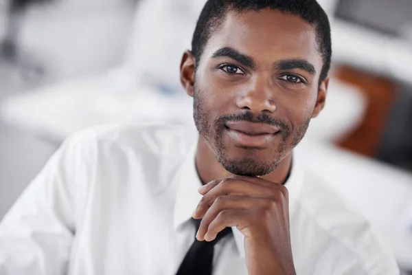 Ready Success Cropped Portrait Confident Young Businessman — Stock Photo, Image