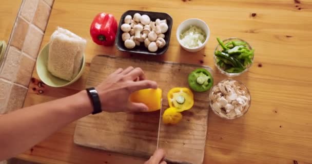 Sağlıklı Yemek Pişirmek Asya Mutfağında Kızartma Yapmak Için Mutfakta Restoranda — Stok video