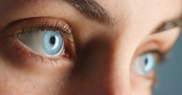 Vizyon Gözler Güzellik Göz Modelinin Yakınlaşması Stres Zihinsel Sağlıkla Ilgili — Stok video